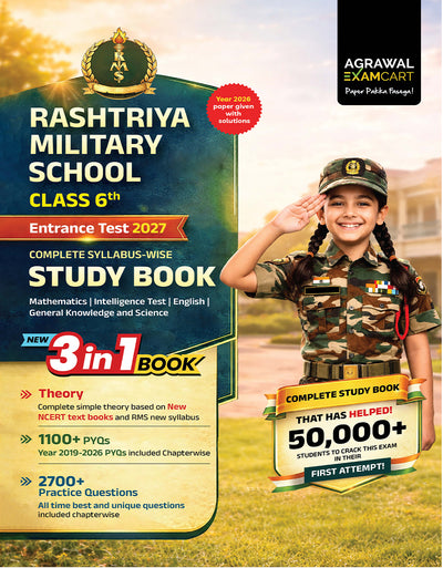 Examcart Rashtriya Military School Class 6 Study Guide Book For 2027 Exam In English