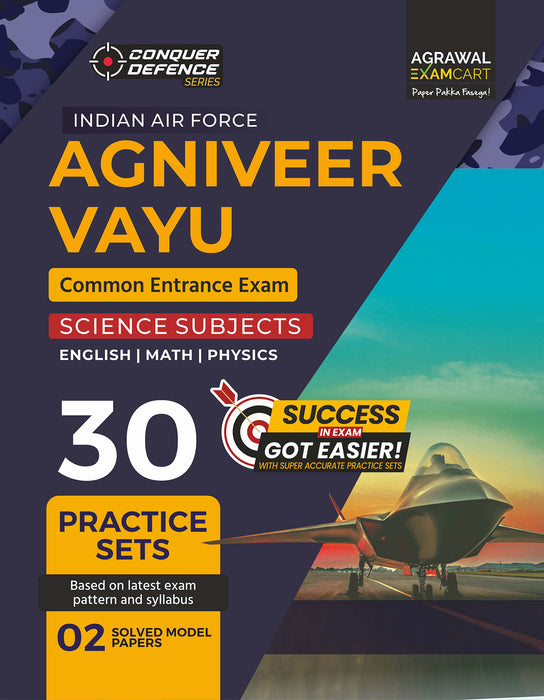 Examcart Indian Airforce (Agniveer Vayu) Science (X Group) Practice Sets For 2023 Exams in English