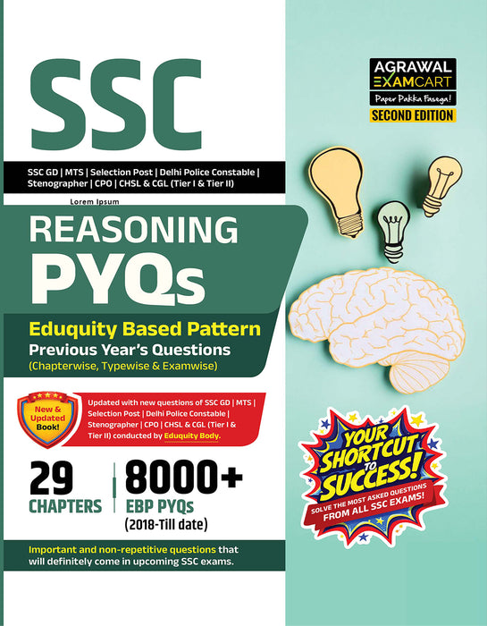 Examcart Latest SSC Reasoning Question Bank For SSC GD | MTS | Delhi Police | Selection Post | Stenographer | CHSL | CPO & CGL (Tier 1 & 2) 2026 Exam in English