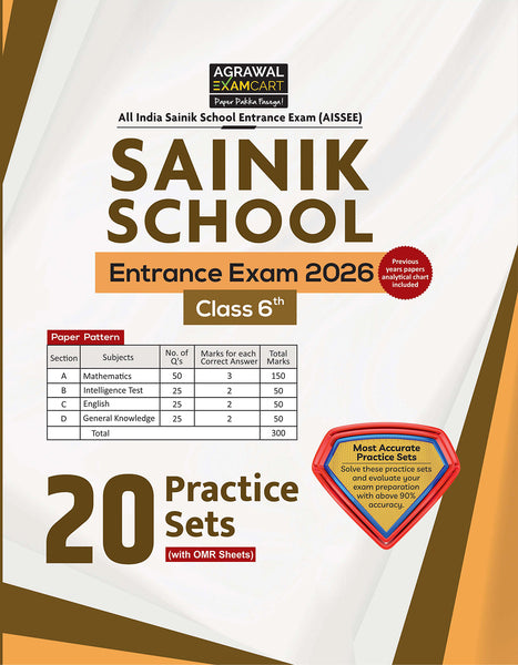 Examcart Sainik School Class 6 Practice Sets For Entrance Exam 2026 In English