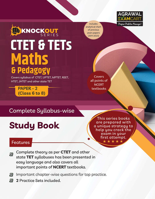 Examcart CTET & TETs Paper-2 (Class 6 to 8) Mathematics and Pedagogy Textbook in English