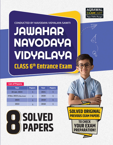 Examcart Jawahar Navodaya Vidhyalaya Solved Paper Class 6 for 2025 in English