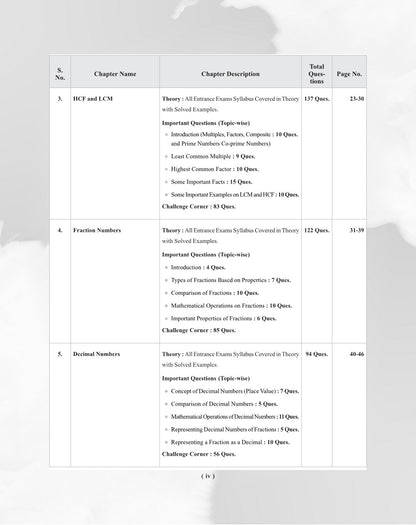 Examcart School Entrance Exam Math Class 6th Textbook For 2026 Exam in English