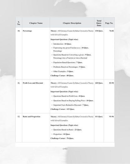Examcart School Entrance Exam Math Class 6th Textbook For 2026 Exam in English