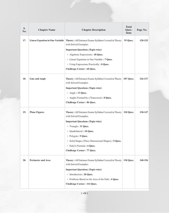 Examcart School Entrance Exam Math Class 6th Textbook For 2026 Exam in English