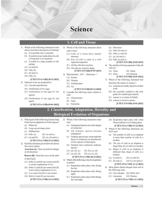 CTET paper 2 math & science book