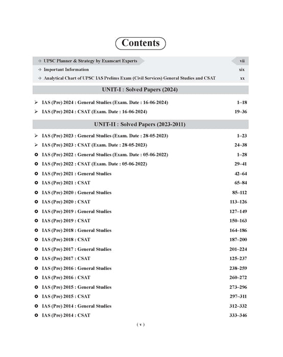 upsc prelims solved paper book in English
