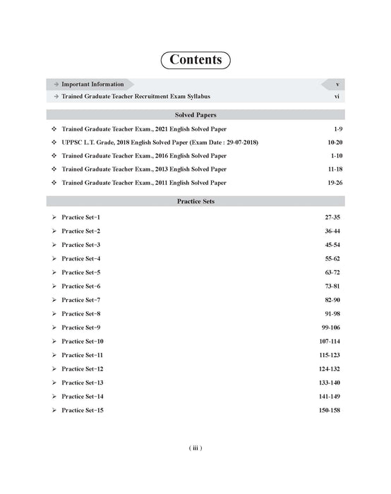 TGT English practice set
