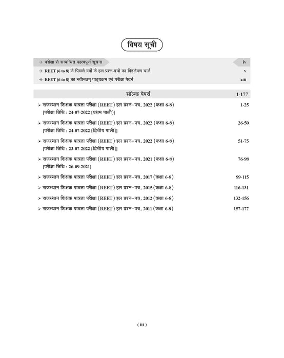 REET Math Science Solved Paper