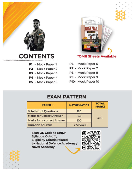 Examcart NDA/NA Mathematics Mock Papers Book For 2025 Exam in English