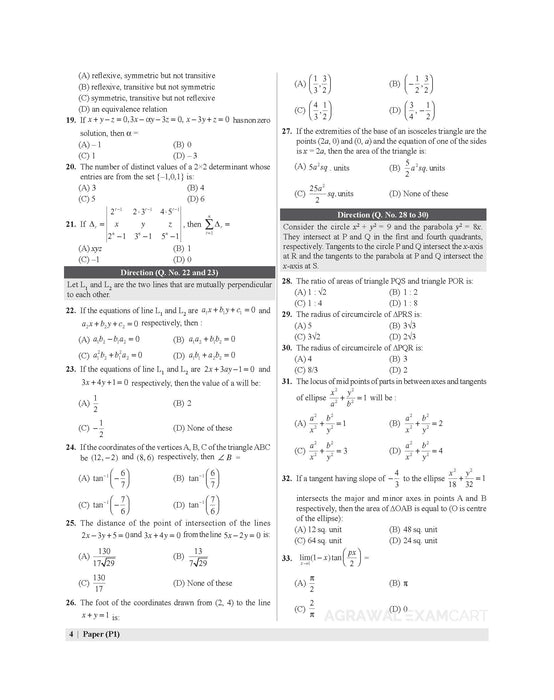 Examcart NDA/NA Mathematics Mock Papers Book For 2025 Exam in English