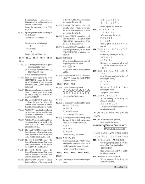 Examcart SSC Reasoning Question Bank Solutions Book By Arun Kumar in English (Must Buy With SSC Reasoning Question Bank)