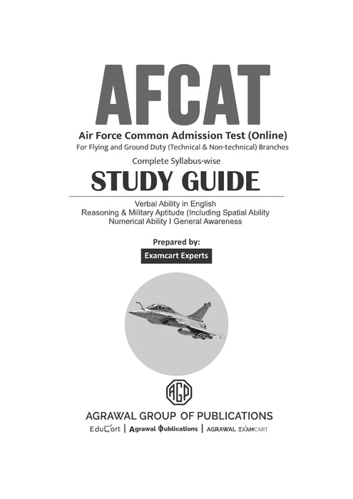 Examcart AFCAT (Air force Common Admission Test) Complete Syllabus-wise Study Guidebook