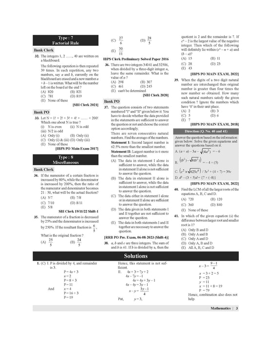 bank math book