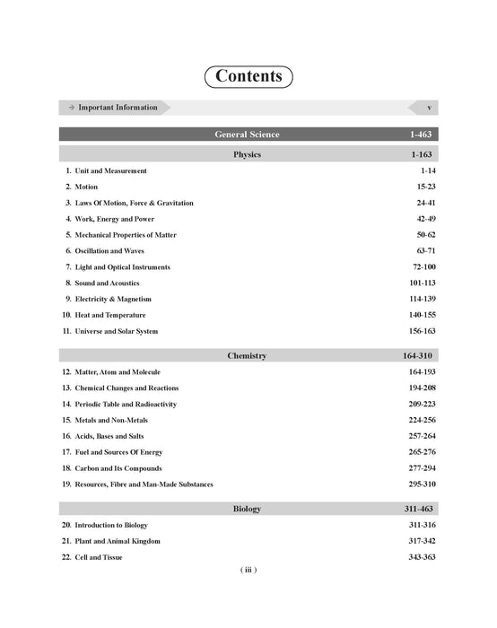 General Science book for competitive exams 