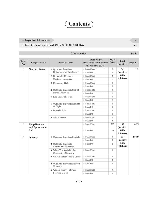 Examcart Bank Clerk & PO Math Question Bank by Vikas Jangid  For All 2025 Bank Exams (SBI | IBPS | RRBs | RBI | NABARD) in English