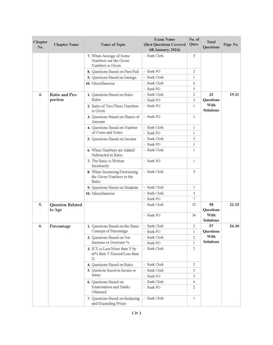 Examcart Bank Clerk & PO Math Question Bank by Vikas Jangid  For All 2025 Bank Exams (SBI | IBPS | RRBs | RBI | NABARD) in English