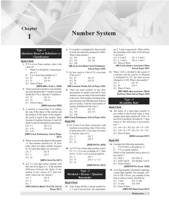 Examcart Bank Clerk & PO Math Question Bank by Vikas Jangid  For All 2025 Bank Exams (SBI | IBPS | RRBs | RBI | NABARD) in English