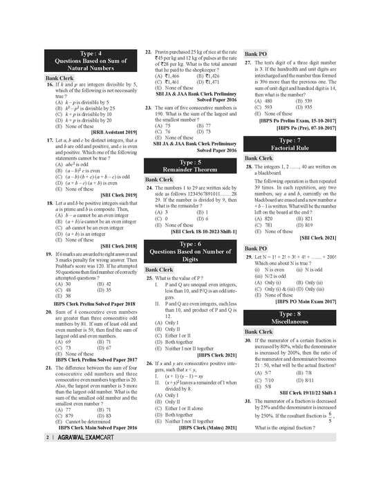 Examcart Bank Clerk & PO Math Question Bank by Vikas Jangid  For All 2025 Bank Exams (SBI | IBPS | RRBs | RBI | NABARD) in English