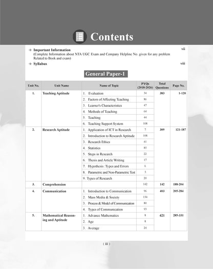 Examcart NTA UGC General Paper 1 Teaching & Research Aptitude PYQs (Previous Year Questions) Book In English