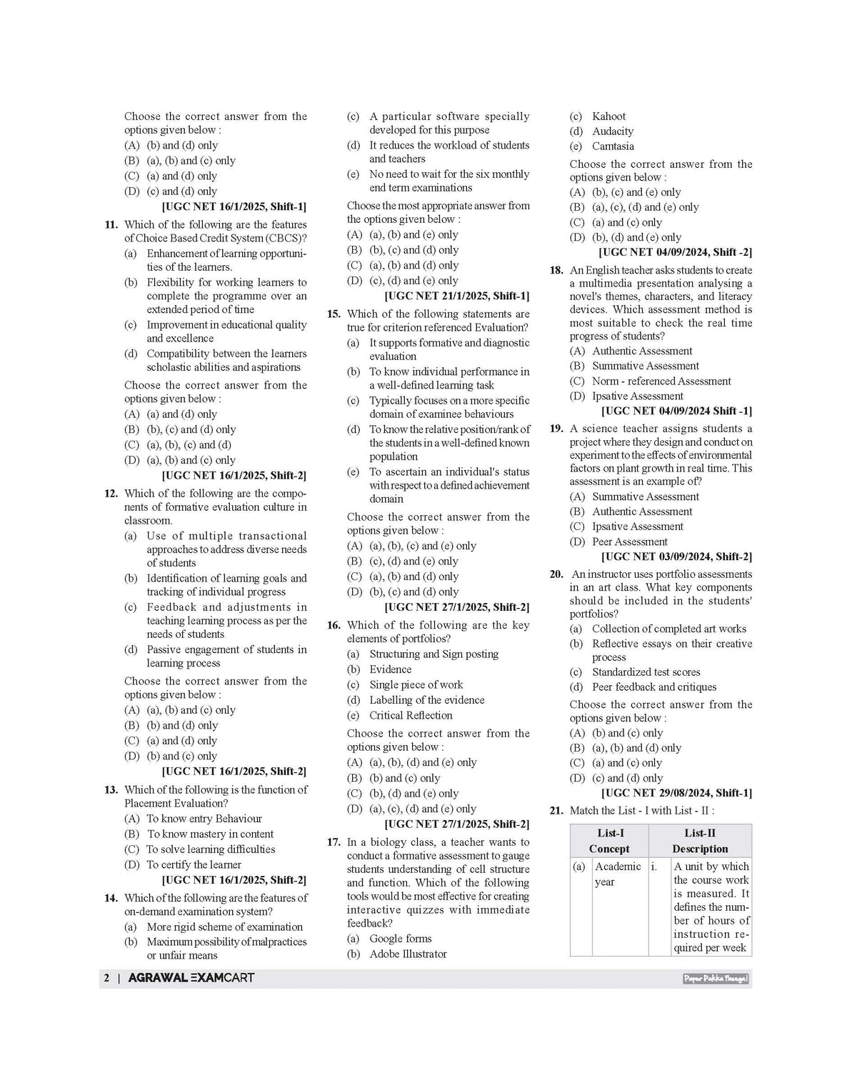 Examcart NTA UGC General Paper 1 Teaching & Research Aptitude PYQs (Previous Year Questions) Book In English
