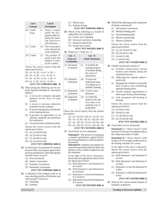 Examcart NTA UGC General Paper 1 Teaching & Research Aptitude PYQs (Previous Year Questions) Book In English