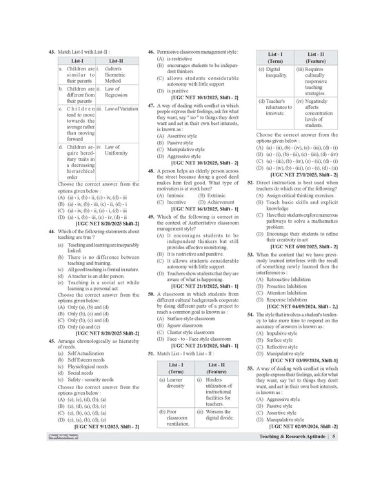 Examcart NTA UGC General Paper 1 Teaching & Research Aptitide Question Bank Book In English