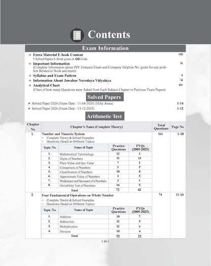 Examcart Jawahar Navodaya Vidyalaya (JNV) Class 6 Complete Guidebook For Entrance Exam 2027 In English