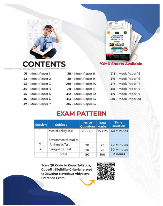 Examcart Jawahar Navodaya Vidyalaya (JNV) Class 6 Abhyaas Mock Papers For 2027 Exam (English Medium)