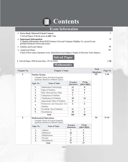 Examcart Rashtriya Military School Class 6 Study Guide Book For 2027 Exam In English