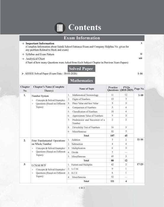 Sainik School Class 6 Study Guide Book For 2027 Entrance Exam In English