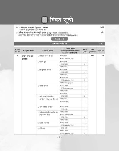 Examcart Latest SSC General Study (G.S.) Question Bank By Varun Awasthi for SSC GD | MTS | Delhi Police | Selection Post | CHSL | Stenographer | CPO & CGL (Tier 1 & 2) Exam in Hindi