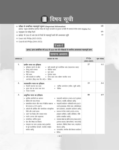 Examcart BPSC Prelims Samanya Adhyayan (General Studies) & Ganit (Math) Previous Year Questions (PYQs) Book For 2026-27 Exam in Hindi