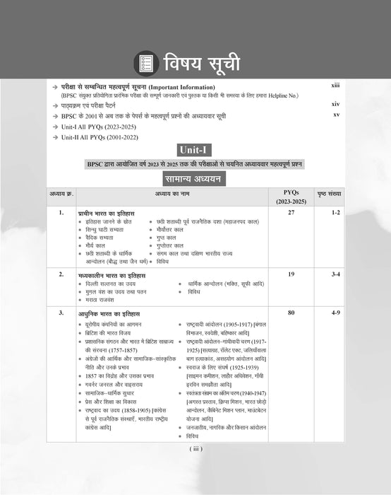 Examcart BPSC Prelims Samanya Adhyayan (General Studies) & Ganit (Math) Previous Year Questions (PYQs) Book For 2026-27 Exam in Hindi