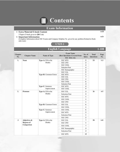 Examcart Latest SSC English Question Bank Book For SSC GD | MTS | Delhi Police | Selection Post | CHSL | Stenographer | CPO & CGL (Tier 1 & 2) 2026 Exam