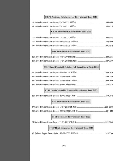 Examcart SSC Constable (GD) & Paramilitary Forces (CRPF, BSF, CISF, SSB, ITBP & AR) Solved Papers Book For 2026 Exam in English
