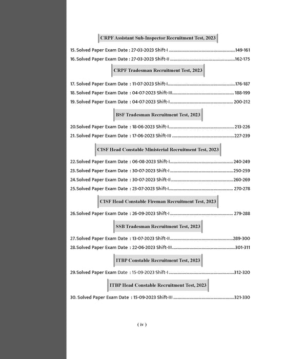 Examcart SSC Constable (GD) & Paramilitary Forces (CRPF, BSF, CISF, SSB, ITBP & AR) Solved Papers Book For 2026 Exam in English