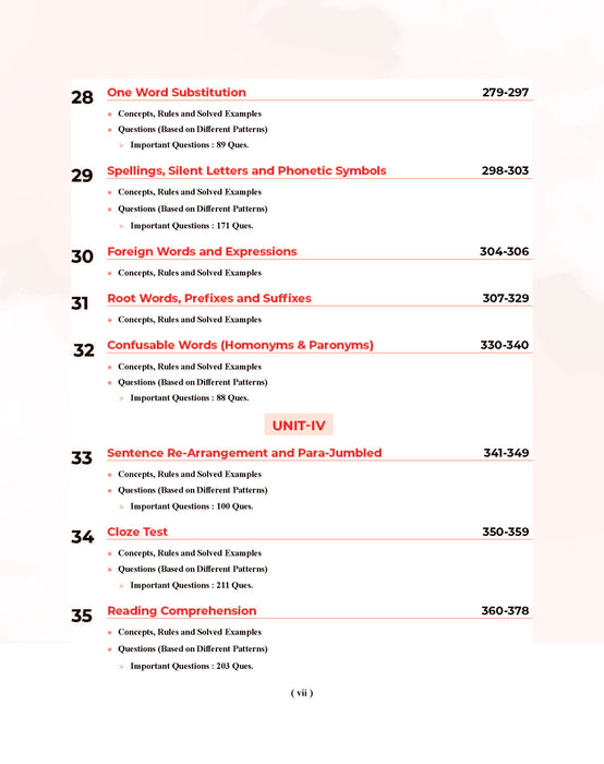 Examcart Latest General English Book For All Competitive Exams 2026 | SSC, Banking, NDA, CDS, DSSSB, Teaching Exams, UPSC & State PCS and College Entrance Exams