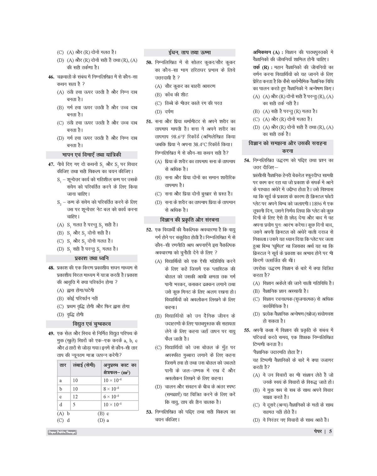 Examcart CTET Paper 2 (Class 6 to 8) Maths & Science Solved Papers for 2026 Exam in Hindi
