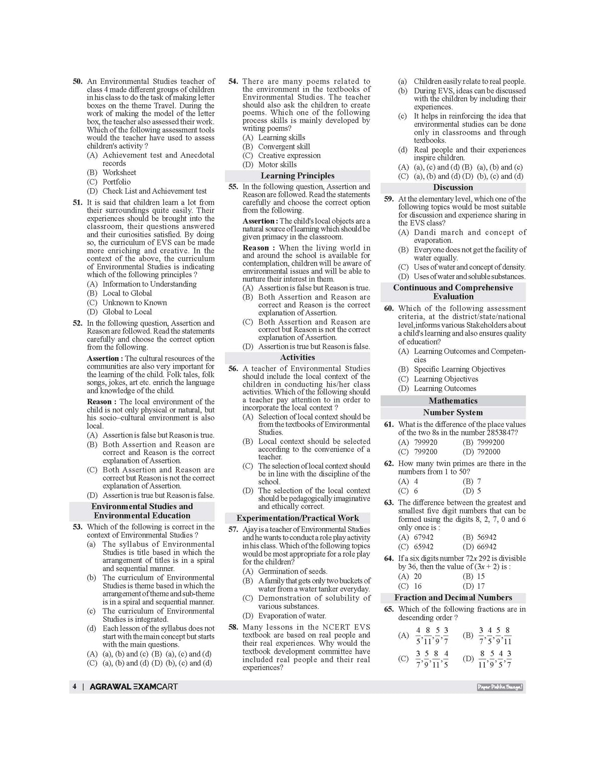 Examcart CTET Paper 1 (Class 1 to 5) Solved Paper Book By Prateek Shivalik For 2026 Exam In English
