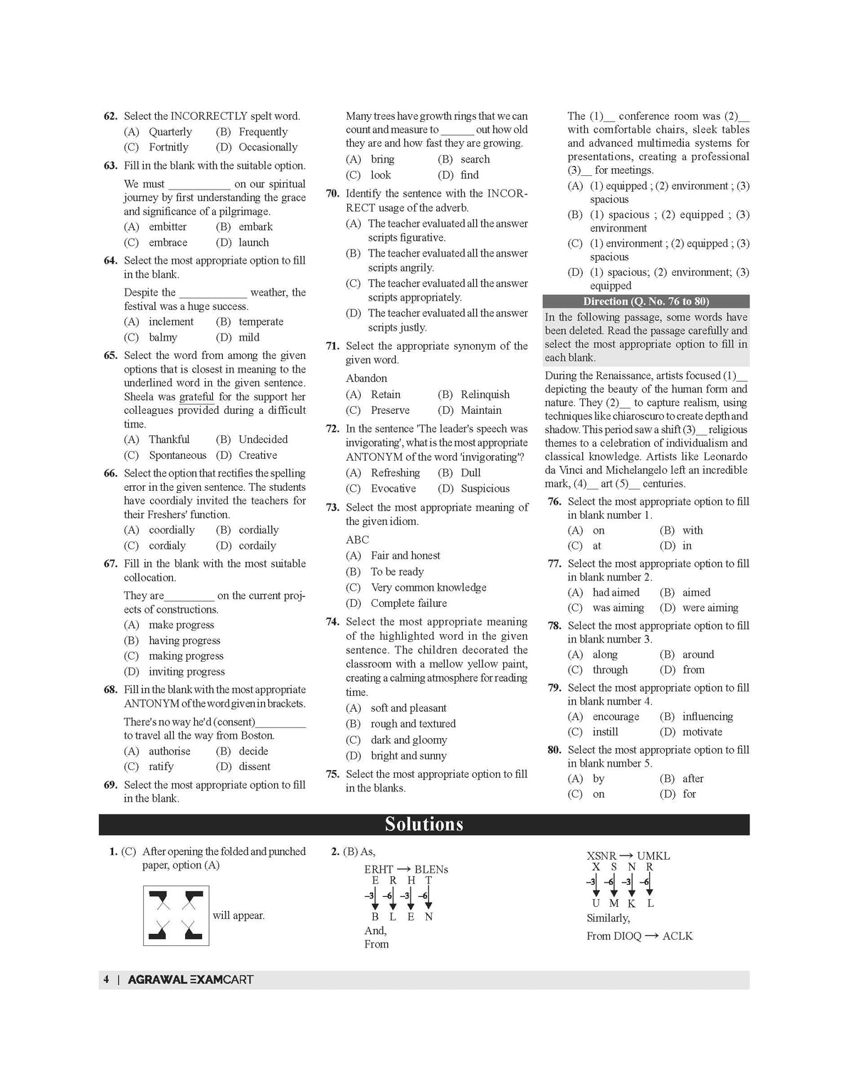 Examcart SSC Constable (GD) & Paramilitary Forces (CRPF, BSF, CISF, SSB, ITBP & AR) Solved Papers Book For 2026 Exam in English