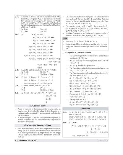 Examcart NDA/NA Mathematics (Guide + PYQ) Book For 2026 Exam In English