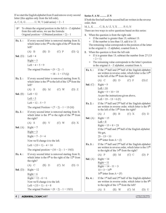 Examcart Competitive Reasoning Shortcut Secrets Textbook For All Government Exams (SSC, Bank, Railway, Defence, Police, UPSC, PCS and all other exams) in English Medium