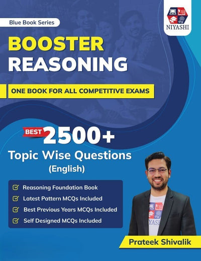 Blue Book Series Booster Reasoning Book for All Teaching Exams 2026 by Prateek Shivalik | 2500+ Topic Wise Questions | Latest Pattern MCQs For DSSSB, CTET, UPTET, KVS, PGT, PRT, TGT Exams (English Medium)