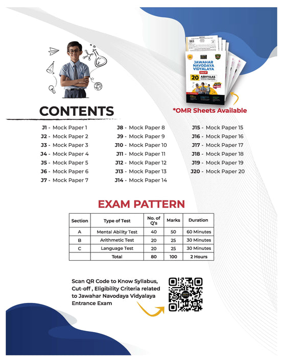 Examcart Jawahar Navodaya Vidyalaya (JNV) Class 6 Abhyaas Mock Papers For 2026 Exam (English Medium)