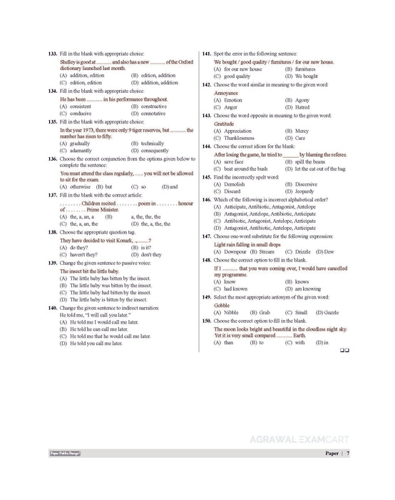 Examcart Sainik School Class 9 Practice Set Book For 2026 Exam In English