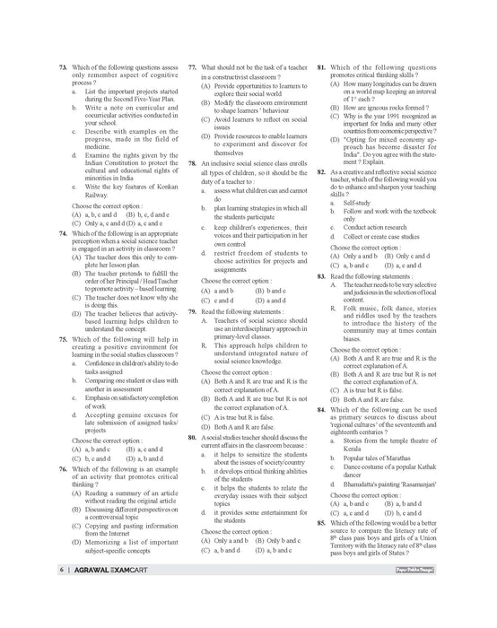 E-Book Examcart CTET Paper 2 (Class 6 to 8) Social Science Solved Paper Book By Prateek Shivalik For 2025 Exam In English