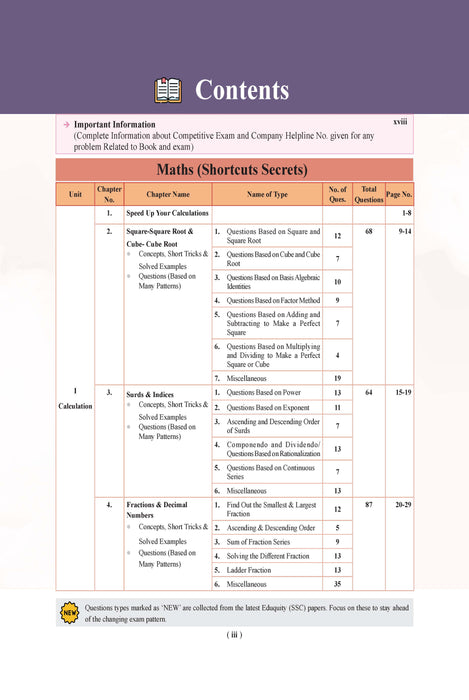 Examcart Competitive Maths Shortcuts Secrets Textbook By DP Singh Sir for All Government Exams (NRA CET, SSC, Bank, Railway, Defence, Police and all other exams) in English