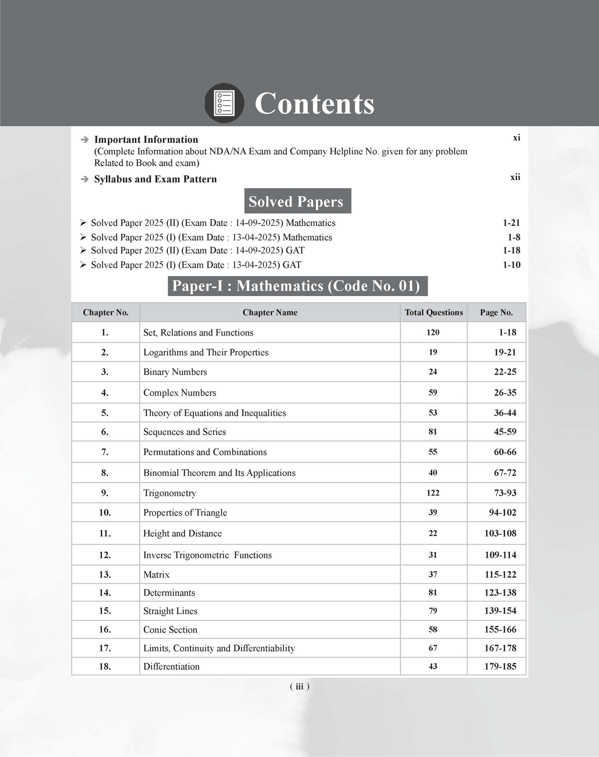 Examcart NDA/NA Mathematics & GAT (PYQs) Question Bank Book For 2026 Exam In English