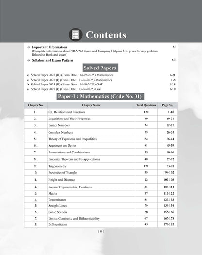 Examcart NDA/NA Mathematics & GAT (PYQs) Question Bank Book For 2026 Exam In English